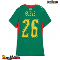 Camisa de Futebol Senegal Pape Gueye #26 Equipamento Secundário Mulheres Mundo 2026 Manga Curta